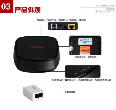 斐讯原装FAG101 ADSL宽带猫 工厂直销，防雷击，稳定上网之选